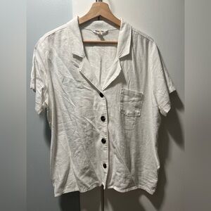 Women Hang Ten Linen Button-Down Shirt